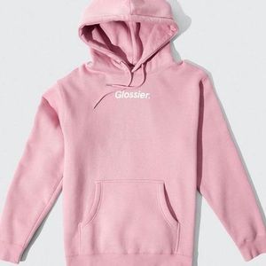 classic pink glossier hoodie